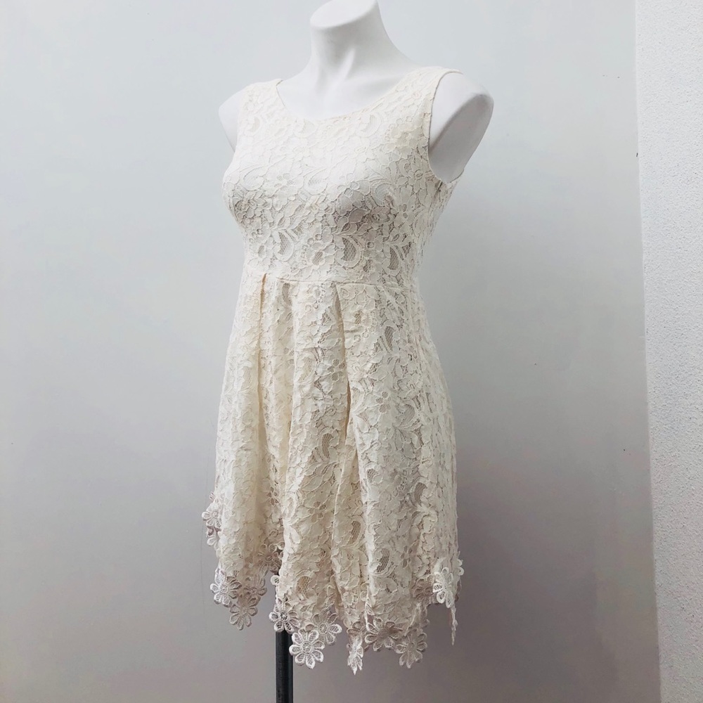 Cals white lace dress